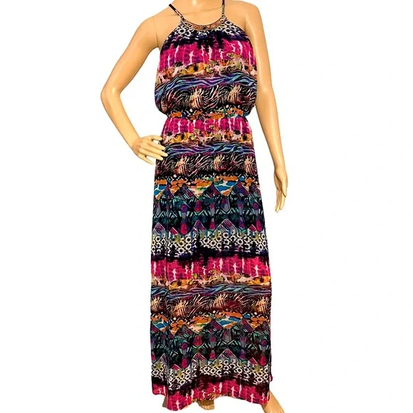 yellow halter neck prom dress Prom Dress main image 1